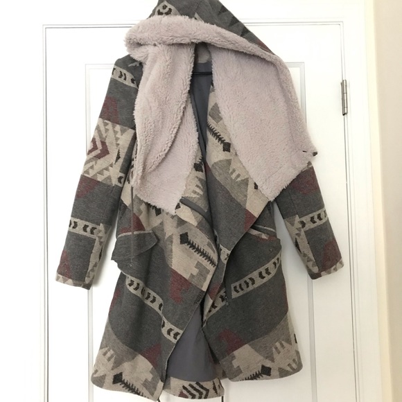 hooded blanket coat